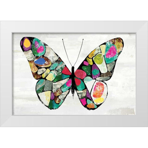 Butterfly White Modern Wood Framed Art Print by Wilson, Aimee