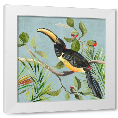 Paradise Toucan II White Modern Wood Framed Art Print by Wilson, Aimee