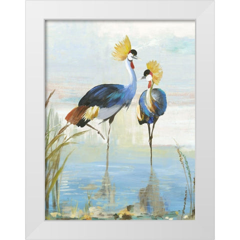 Heron Pairing White Modern Wood Framed Art Print by Wilson, Aimee