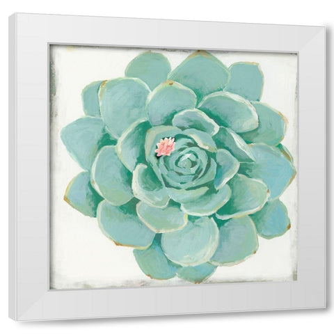 Pastel Succulent I White Modern Wood Framed Art Print by Wilson, Aimee