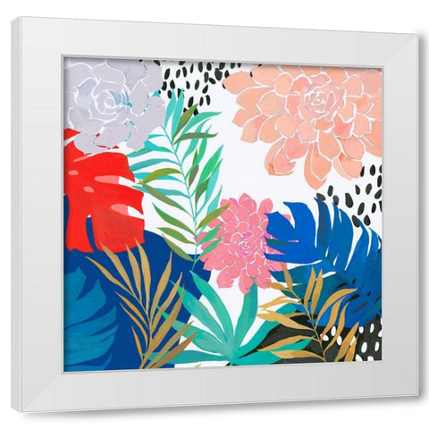 Tropical Matisse White Modern Wood Framed Art Print by Wilson, Aimee