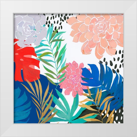 Tropical Matisse White Modern Wood Framed Art Print by Wilson, Aimee