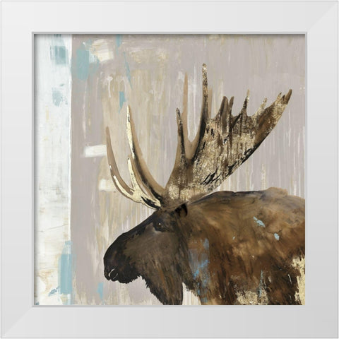 Moose Tails I White Modern Wood Framed Art Print by Wilson, Aimee