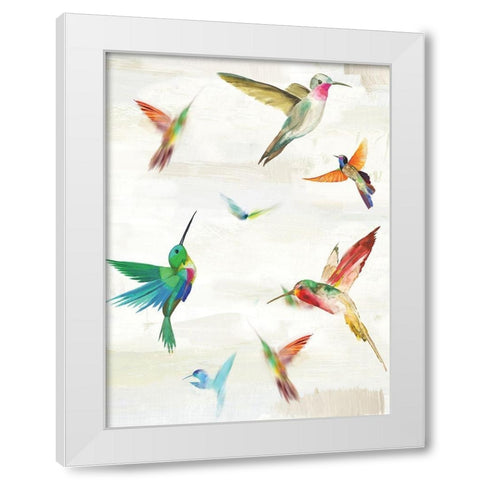 Humming I White Modern Wood Framed Art Print by Wilson, Aimee