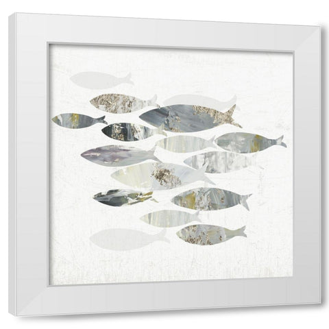 Gone Fishing II  White Modern Wood Framed Art Print by Wilson, Aimee