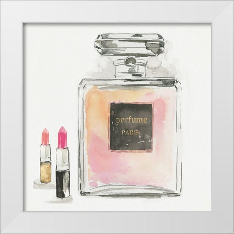 Perfume Paris III  White Modern Wood Framed Art Print by Aimee Wilson