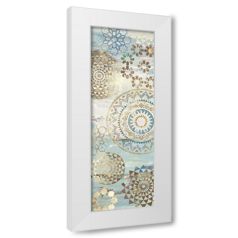 Blue Mosaic I  White Modern Wood Framed Art Print by Aimee Wilson