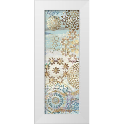 Blue Mosaic II  White Modern Wood Framed Art Print by Aimee Wilson