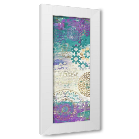 Purple Mosaic I  White Modern Wood Framed Art Print by Aimee Wilson