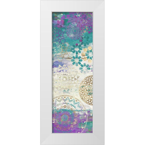 Purple Mosaic I  White Modern Wood Framed Art Print by Aimee Wilson
