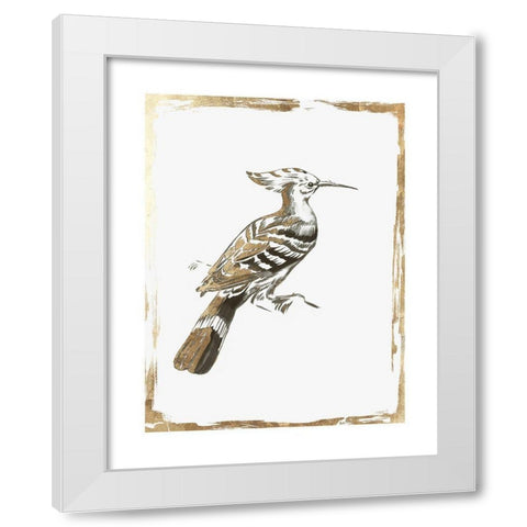 Golden Bird I  White Modern Wood Framed Art Print by Wilson, Aimee