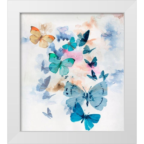 Fly Away  White Modern Wood Framed Art Print by Wilson, Aimee