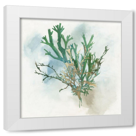 Green Coral I  White Modern Wood Framed Art Print by Wilson, Aimee