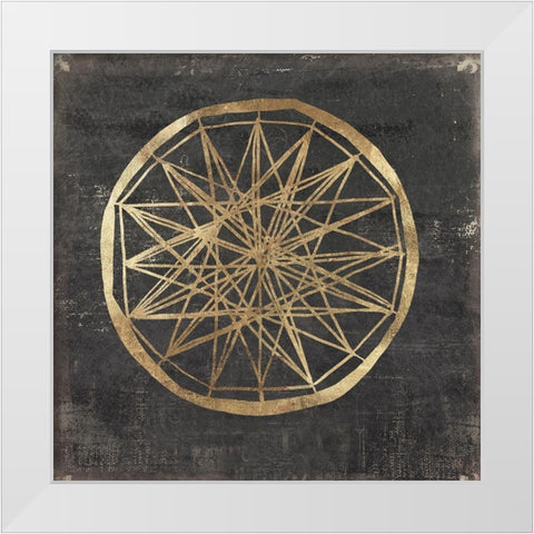 Golden Wheel III  White Modern Wood Framed Art Print by Wilson, Aimee