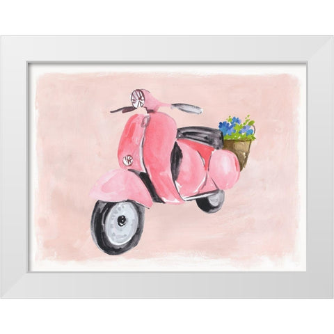 Pink Day White Modern Wood Framed Art Print by Wilson, Aimee