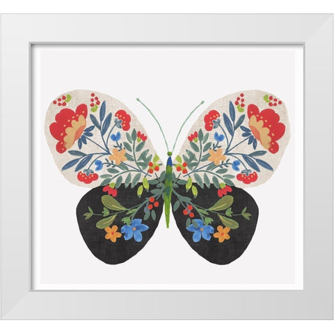 Flying Blossom I White Modern Wood Framed Art Print by Wilson, Aimee