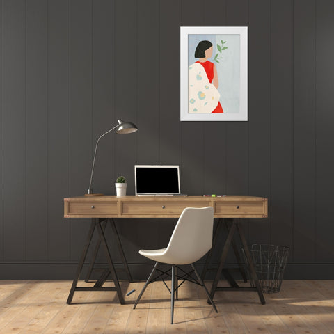 Margarita White Modern Wood Framed Art Print by Wilson, Aimee