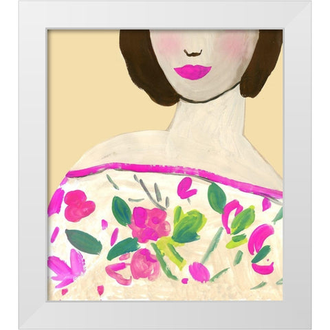 Colette White Modern Wood Framed Art Print by Wilson, Aimee