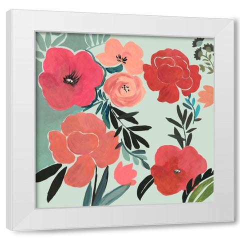 French Floral White Modern Wood Framed Art Print by Wilson, Aimee