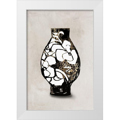 Golden Vase II White Modern Wood Framed Art Print by Wilson, Aimee