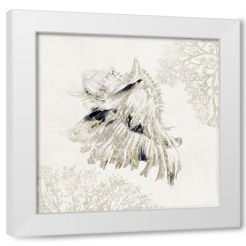 Silver Shell II White Modern Wood Framed Art Print by Wilson, Aimee