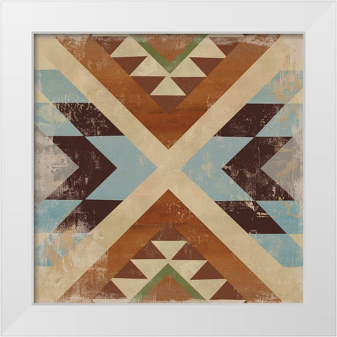 Navajo Tile I  White Modern Wood Framed Art Print by Wilson, Aimee