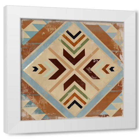 Navajo Tile II  White Modern Wood Framed Art Print by Wilson, Aimee