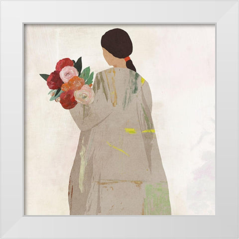 Flowers for You I  White Modern Wood Framed Art Print by Wilson, Aimee