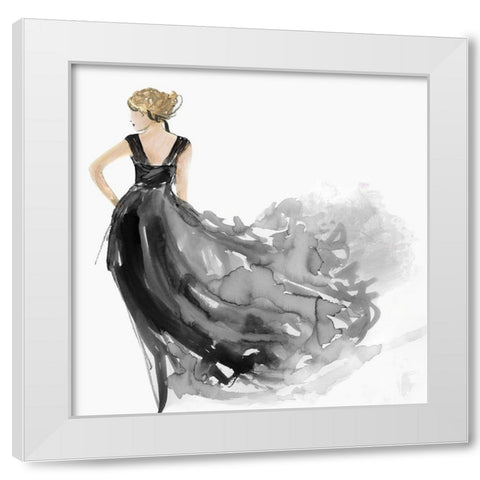 Woman in Black Dress I  White Modern Wood Framed Art Print by Wilson, Aimee