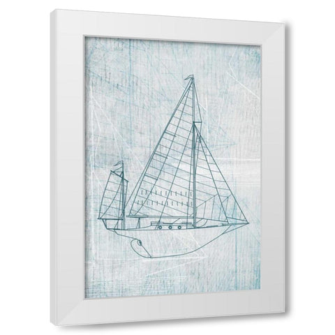Danielas Sailboat I White Modern Wood Framed Art Print by Wilson, Aimee