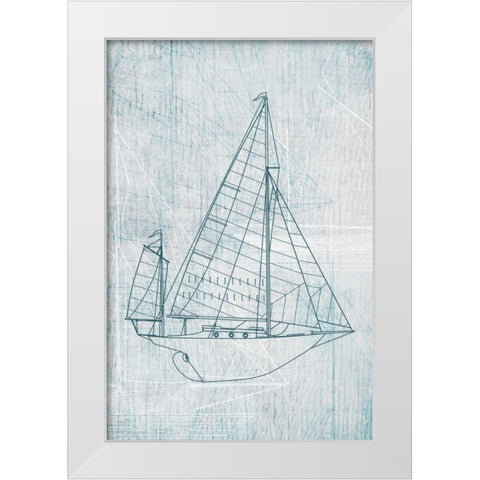 Danielas Sailboat I White Modern Wood Framed Art Print by Wilson, Aimee