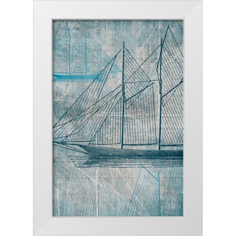 Danielas Sailboat III White Modern Wood Framed Art Print by Wilson, Aimee