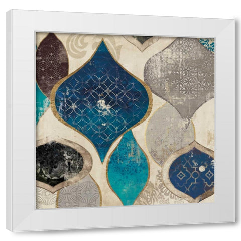 Blue Rhapsody I White Modern Wood Framed Art Print by Wilson, Aimee