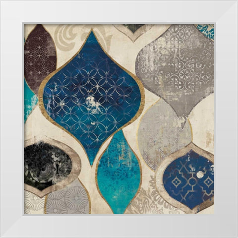 Blue Rhapsody I White Modern Wood Framed Art Print by Wilson, Aimee