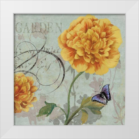 Garden White Modern Wood Framed Art Print by Wilson, Aimee