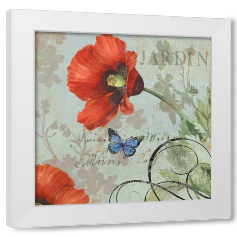 Jardin White Modern Wood Framed Art Print by Wilson, Aimee