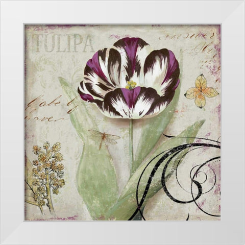 Tulipa II White Modern Wood Framed Art Print by Wilson, Aimee