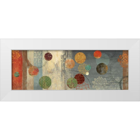 Mosaic Circles II White Modern Wood Framed Art Print by Wilson, Aimee