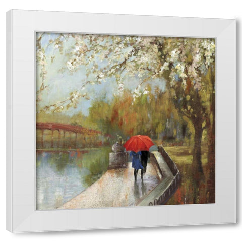 A Walk in the Park White Modern Wood Framed Art Print by Wilson, Aimee