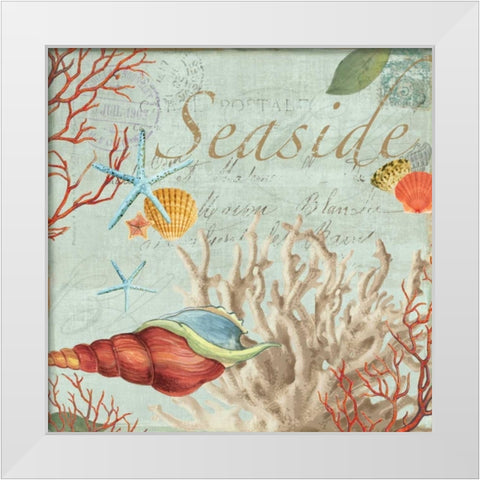 Seaside - Mini White Modern Wood Framed Art Print by Wilson, Aimee