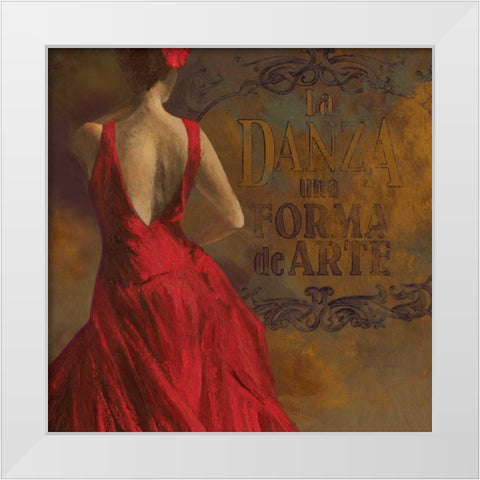 La Dance I White Modern Wood Framed Art Print by Wilson, Aimee