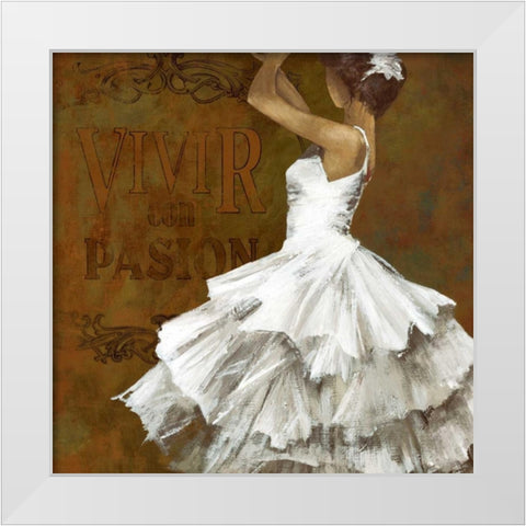 La Dance II White Modern Wood Framed Art Print by Wilson, Aimee