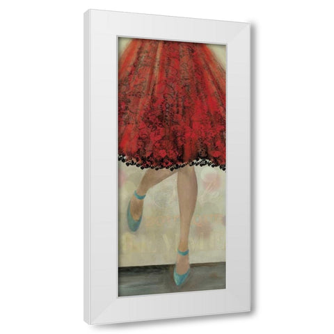 Lets Dance II White Modern Wood Framed Art Print by Wilson, Aimee