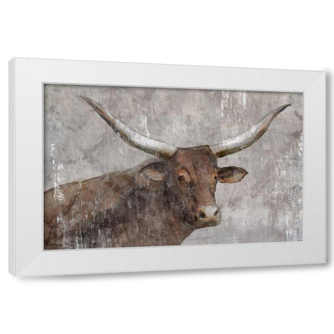 A No Bull White Modern Wood Framed Art Print by Cooke, William