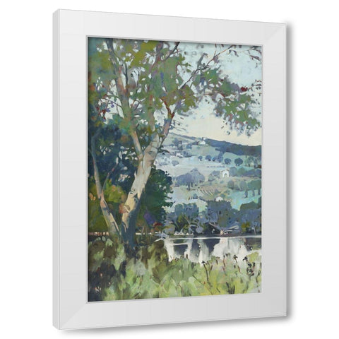Lemon Landscape I White Modern Wood Framed Art Print by Wilde, Susan