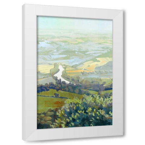 Lemon Landscape II White Modern Wood Framed Art Print by Wilde, Susan