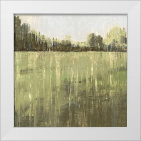 Green Field I  White Modern Wood Framed Art Print by Wilde, Susan