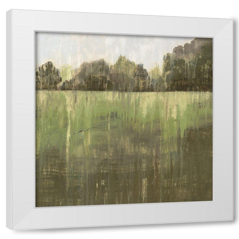 Green Field II  White Modern Wood Framed Art Print by Wilde, Susan
