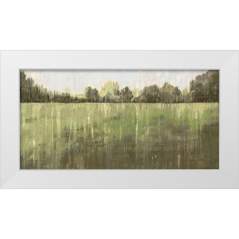 Green Field III  White Modern Wood Framed Art Print by Wilde, Susan