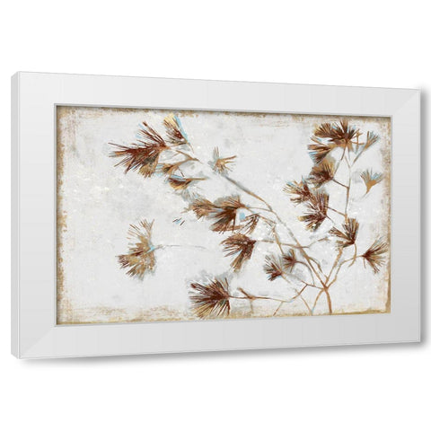 Golden Pine Braches II  White Modern Wood Framed Art Print by Wilde, Susan